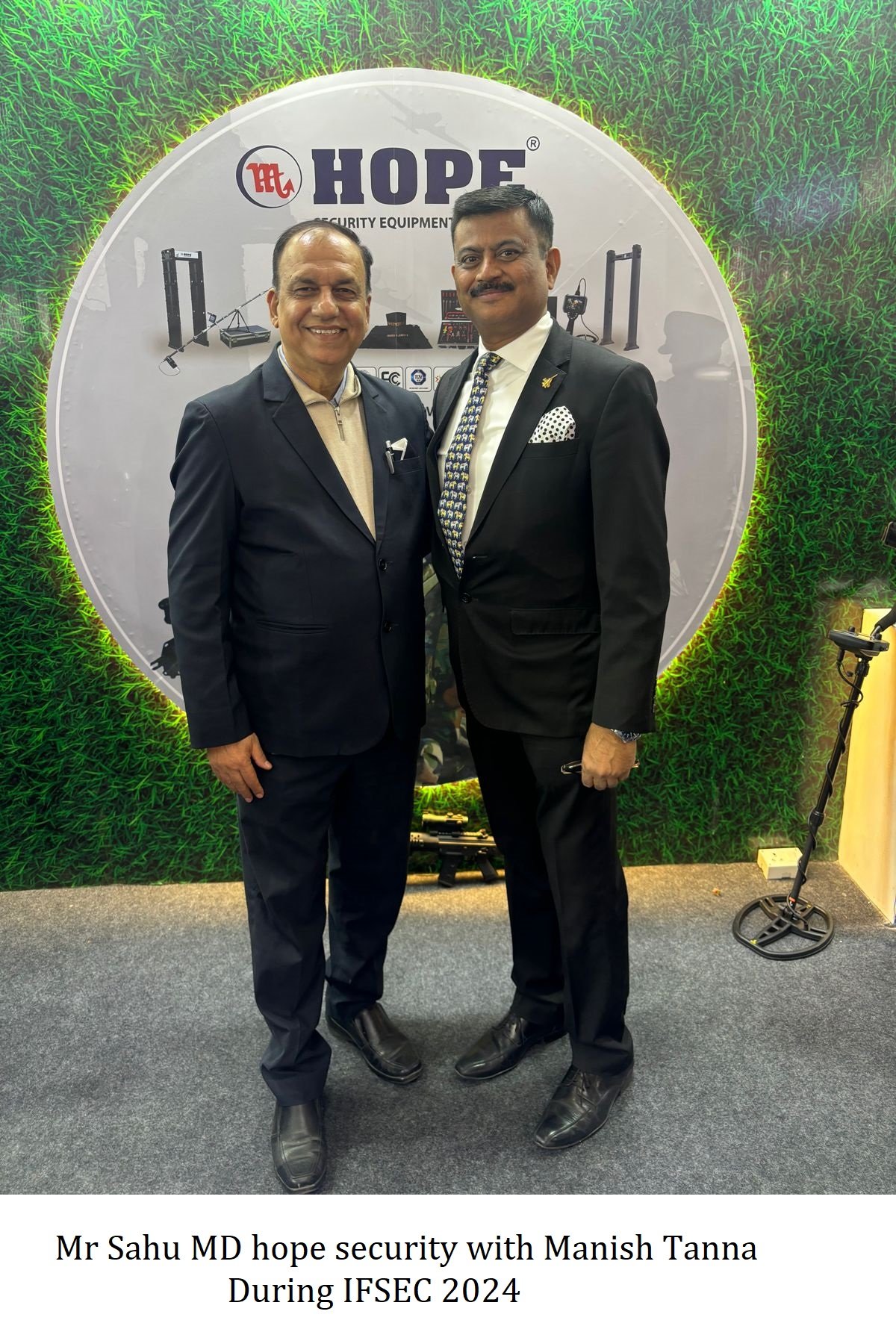 Mr Sahu MD hope security with Manish Tanna during IFSEC 2024.jpg